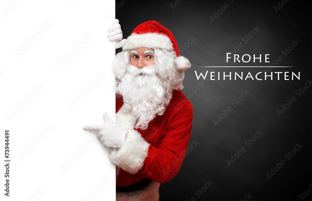 Leere Wand und Weihnachtsmann Leere Wand und Weihnachtsmann