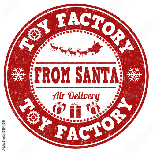 Toy factory from Santa stamp