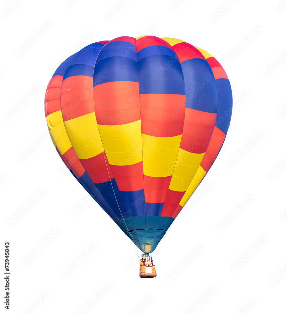 Naklejka premium Hot air balloon isolated on white background