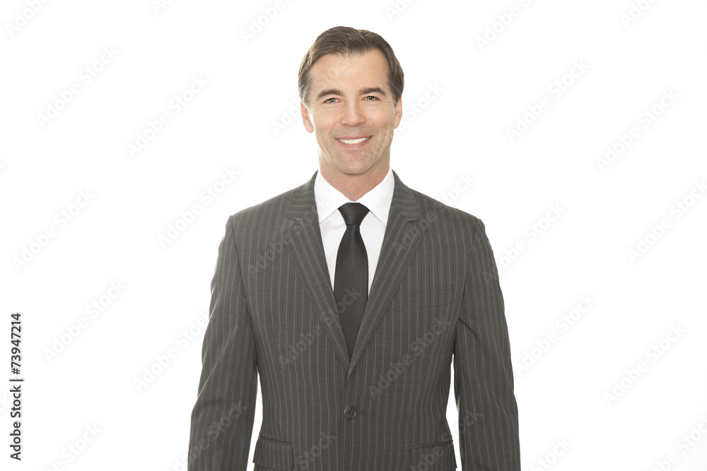 Portrait Of A Successful Businessman Isolated On White Portrait Of A Successful Businessman Isolated On White