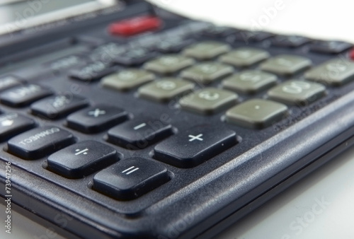 Closeup image of calculator keyboard.
