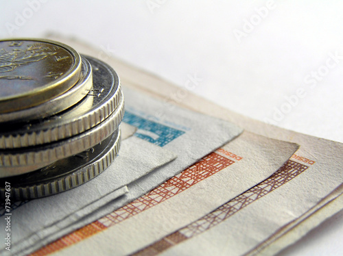 Croatian money close up