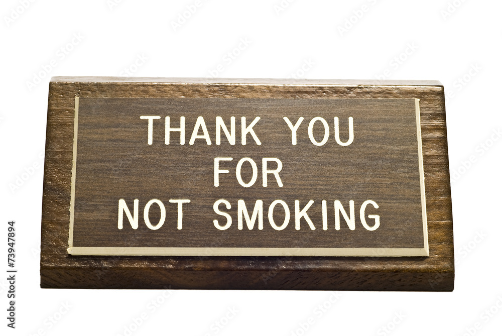 Old No Smoking Desk Sign Old No Smoking Desk Sign