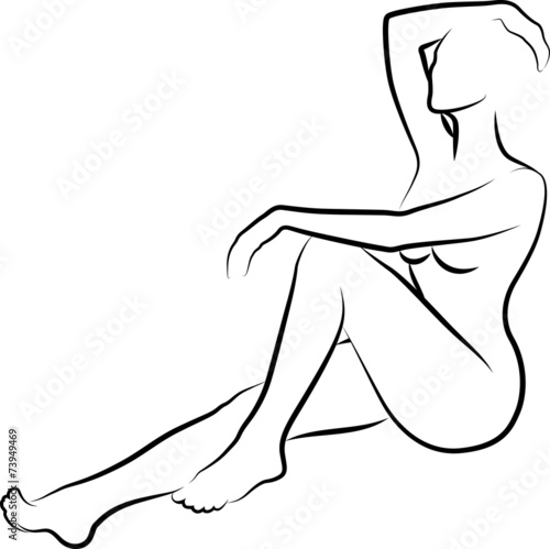 sketch of naked women