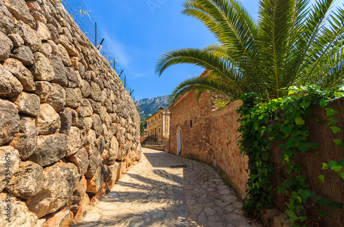 Buildings in famous Fornalutx village, Majorca island, Spain