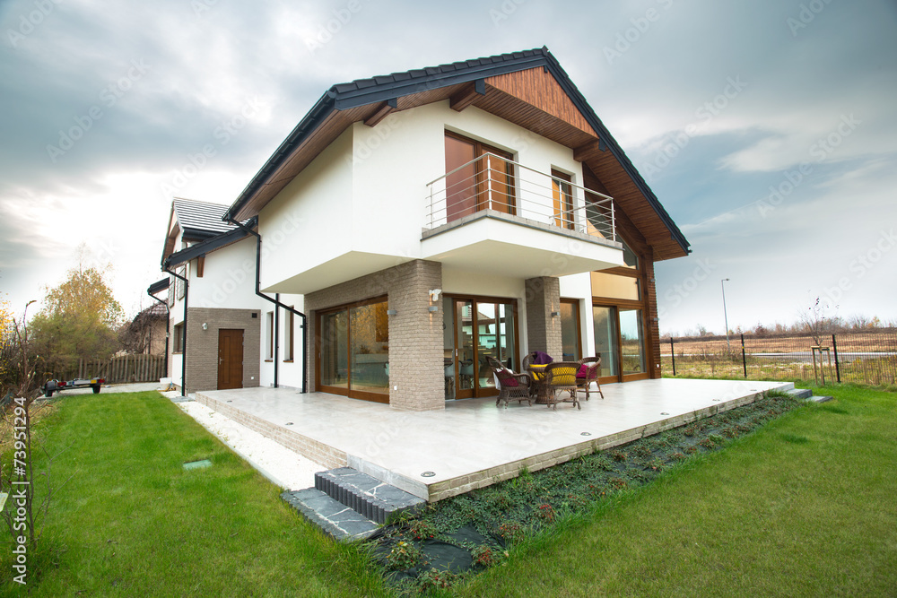 Single-family home with patio Single-family home with patio