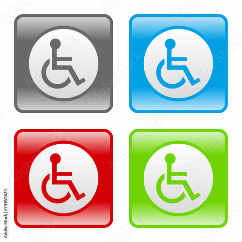 Handicap or wheelchair person icon