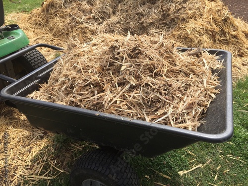 garden mulch in a trailer