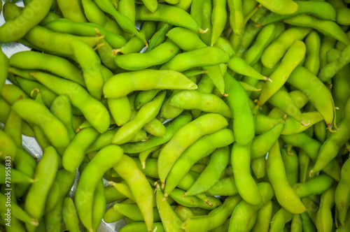 Bunch of green pease in supermarket © Joshhh