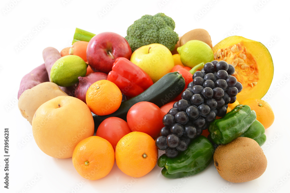 新鮮な果物と野菜