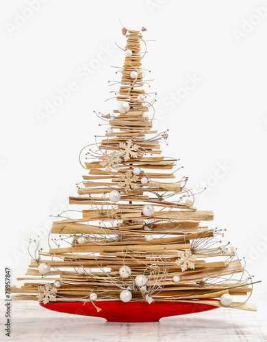 Modern christmas tree isolated