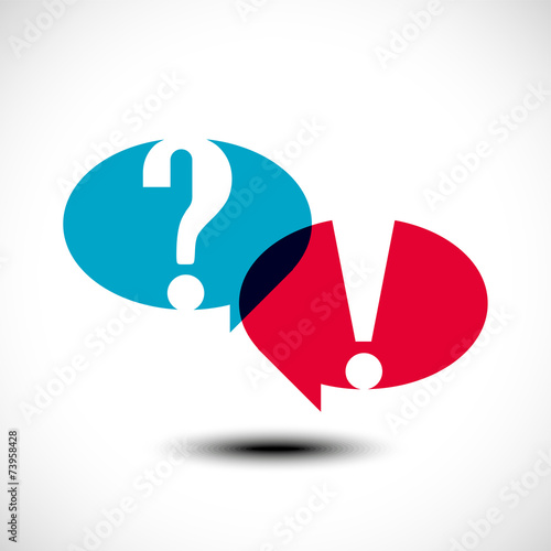 question and answer marks with speech bubbles
