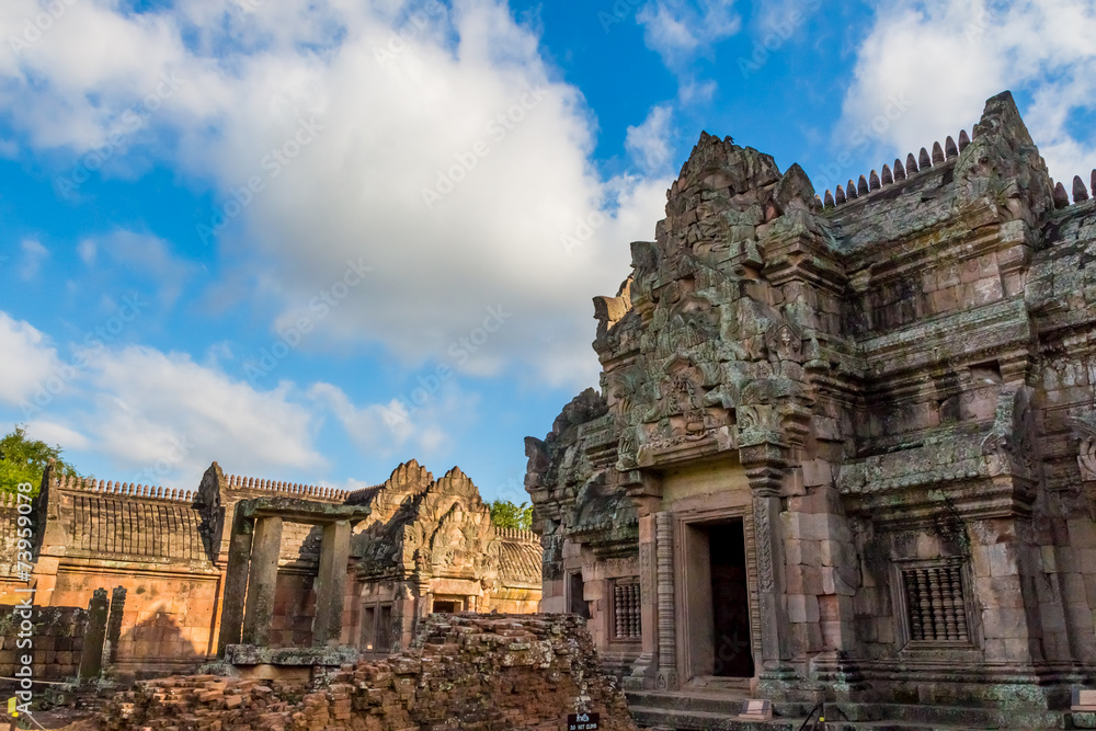 Castle the ancient Khmer art,Thailand.