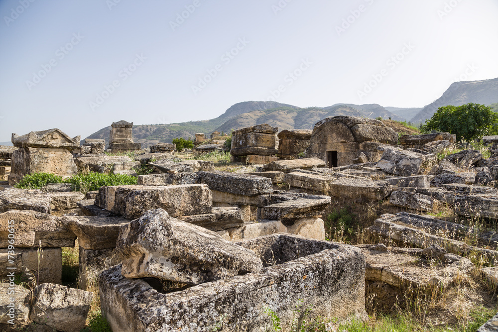Hierapolis. Sarcophagi and tombs in the ancient necropolis