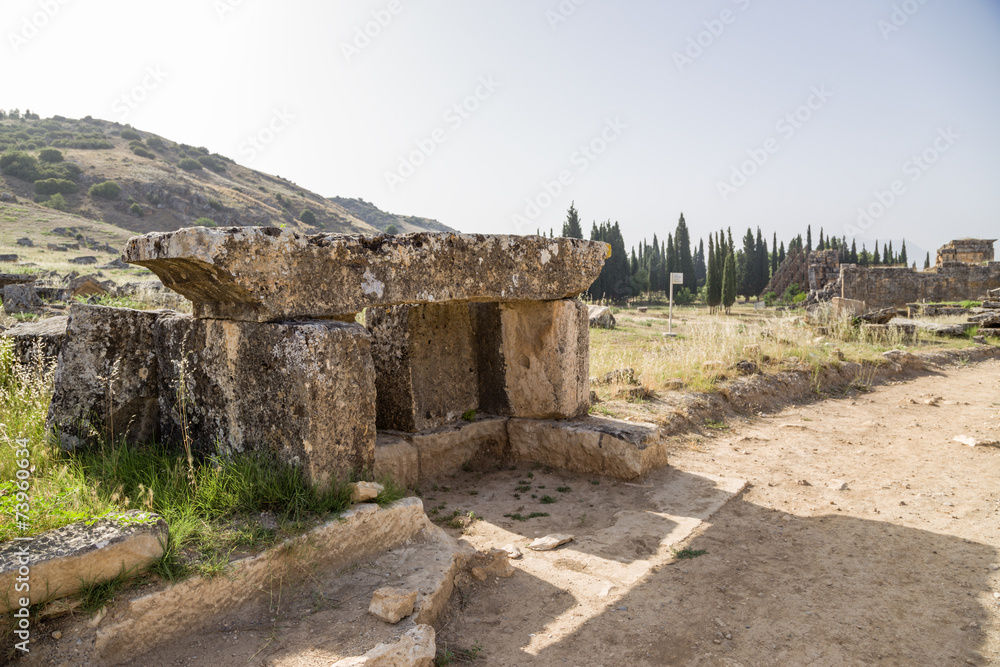 Hierapolis. The ruins of the ancient burial structures