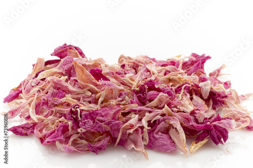 Dry rose petals.