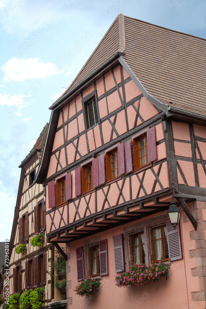 Maisons à colombages à Ribeauvillé, Alsace, Haut Rhin