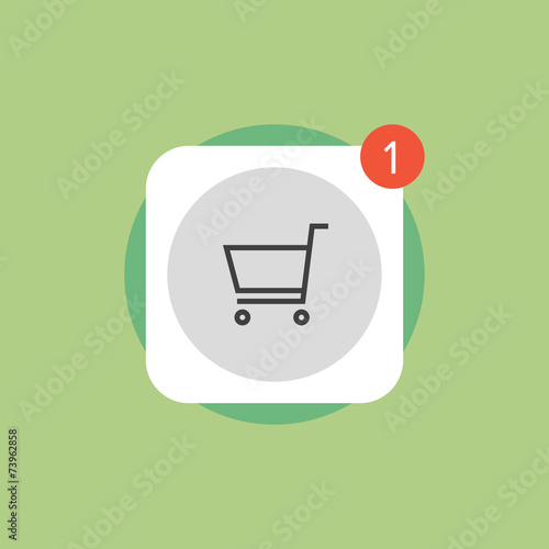 App store update flat icon illustration
