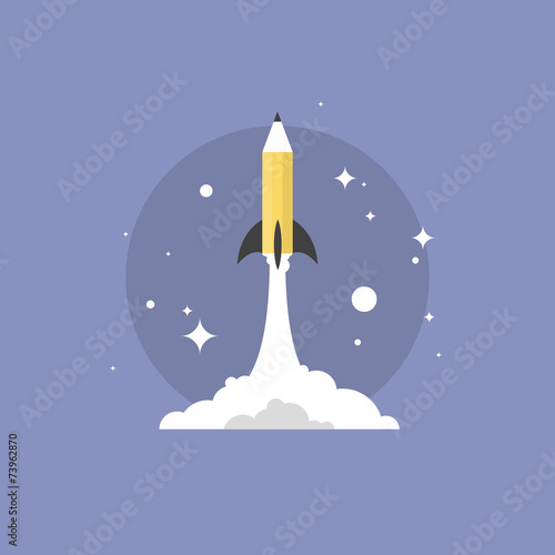 Imagination flat icon illustration