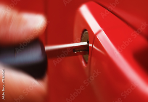 Key in red car