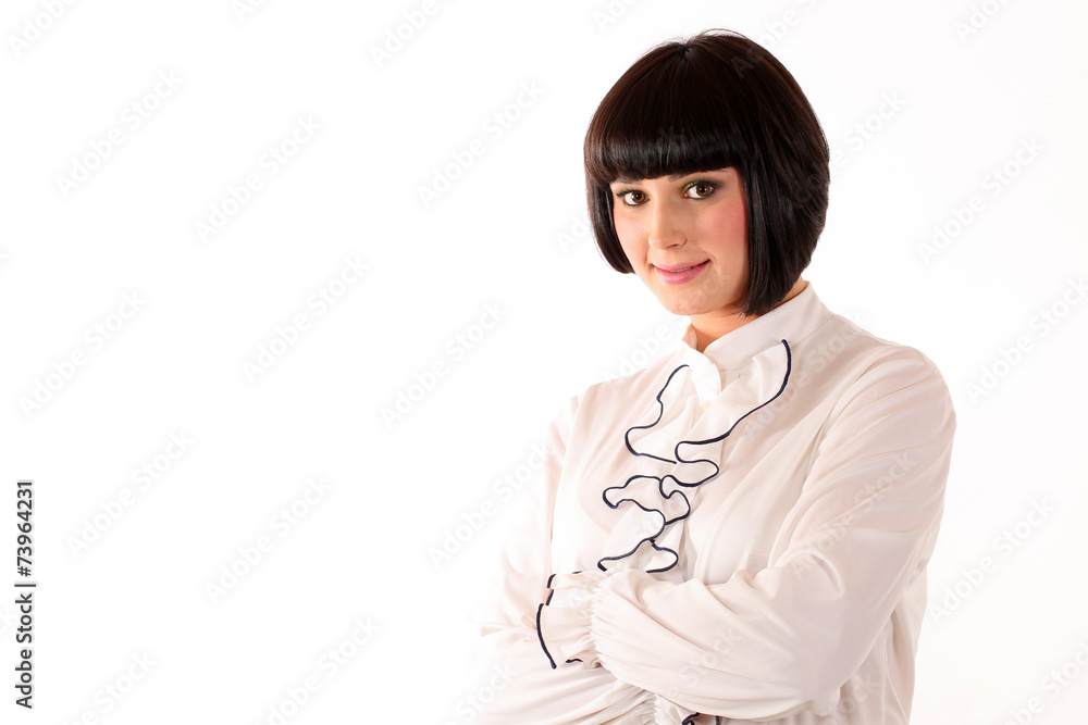 girl office staff isolated on white background girl office staff isolated on white background