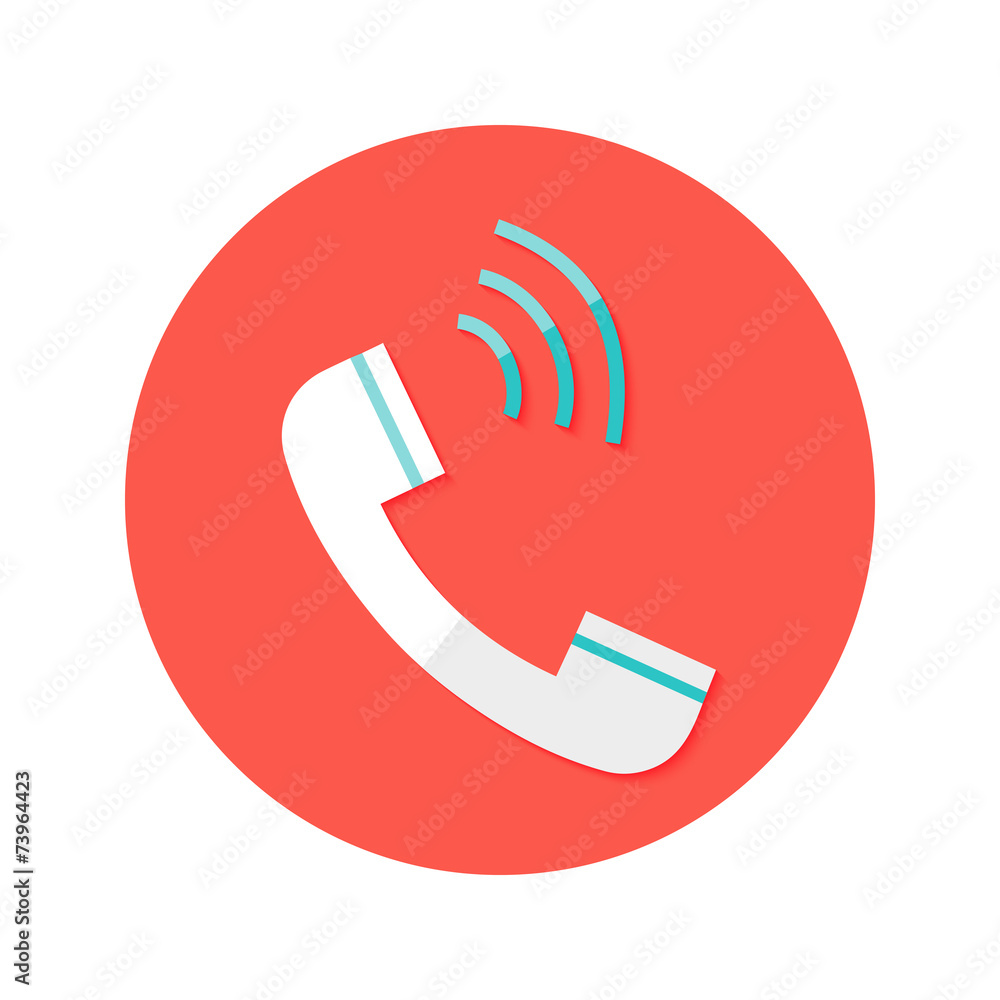 Headphone Call Circle Flat Icon Headphone Call Circle Flat Icon