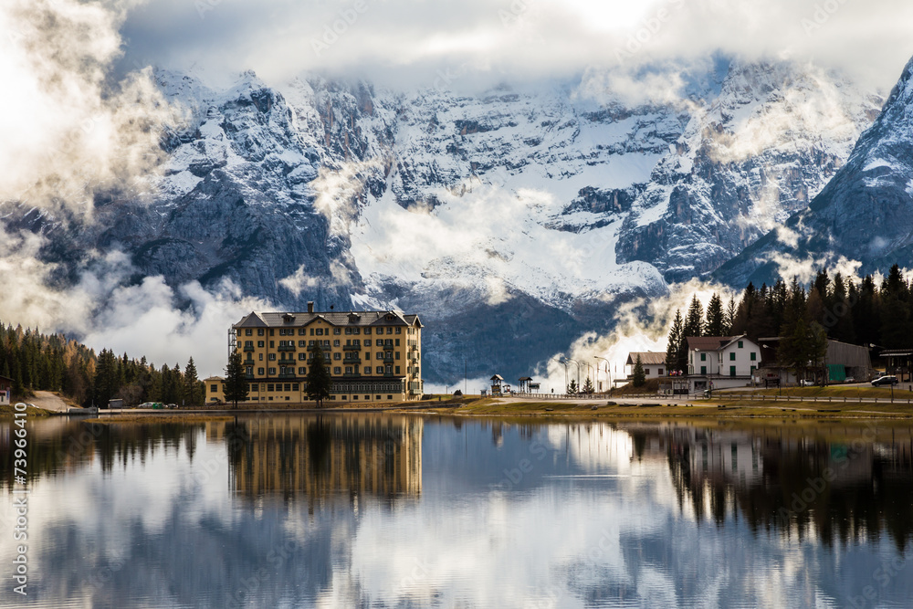 Fototapeta premium Misurina lake in the dolomiti