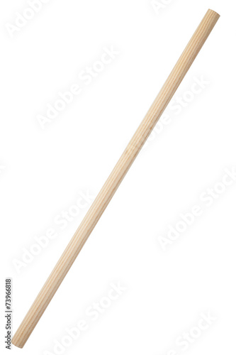 Wooden stick isolated on white background photo