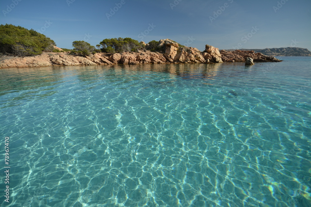 Fototapeta premium Arcipelago di La Maddalena, trasparenze, sea ​​of ​​Sardinia.