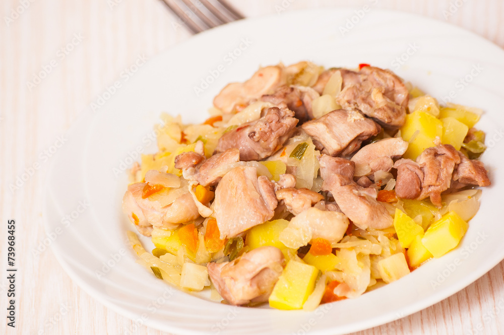 Mixed vegetables with meat Mixed vegetables with meat