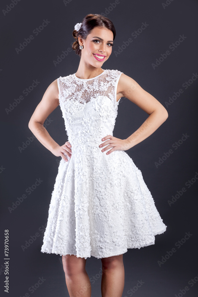 beautiful bride in wedding dress with hairstyle and makeup beautiful bride in wedding dress with hairstyle and makeup