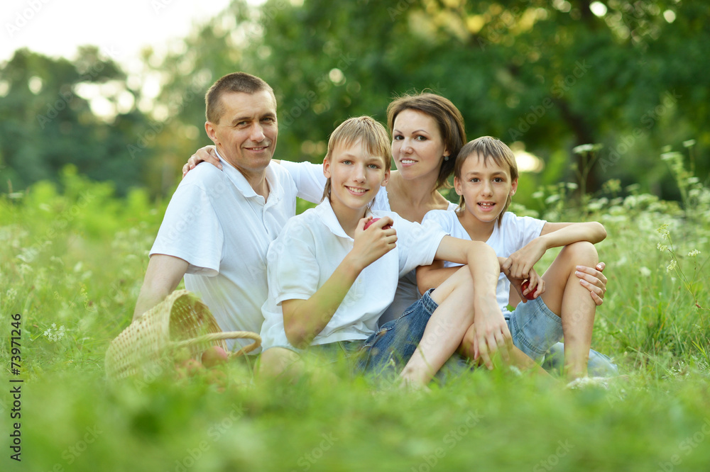 Happy smiling family