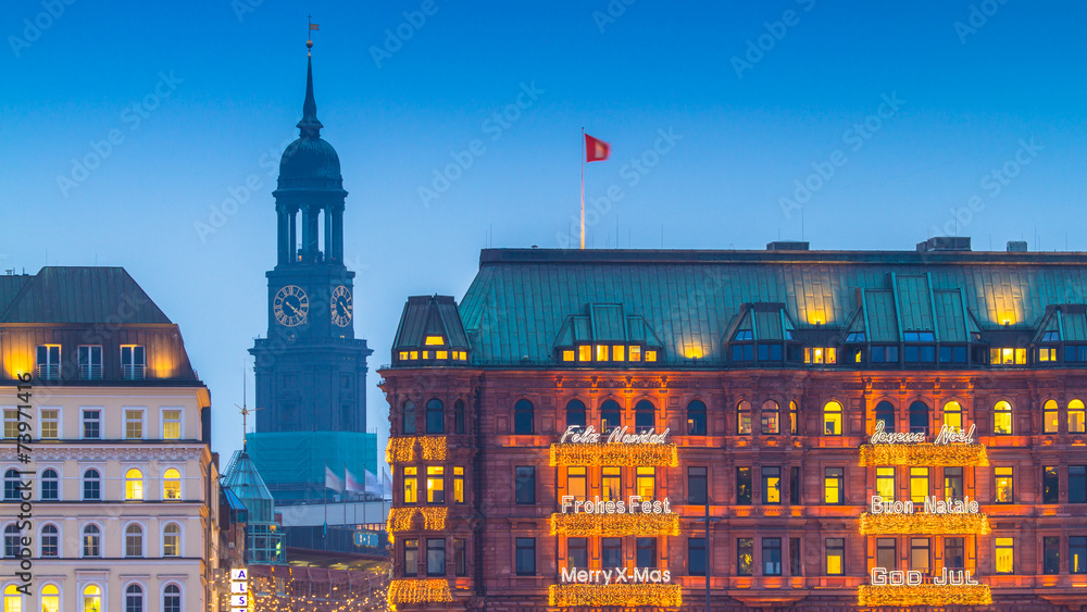 Fototapeta premium Hamburg zur Weihnachtszeit