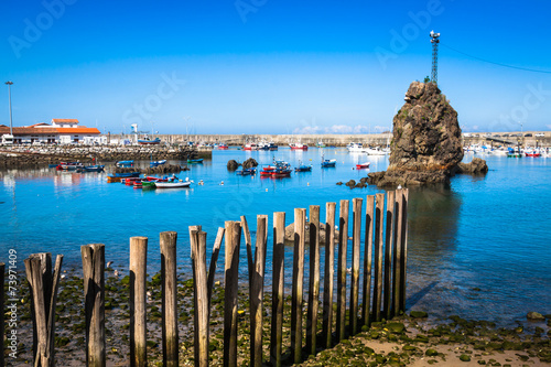 Boats in the fishing port from Cudillero, Asturias, Spain. photo