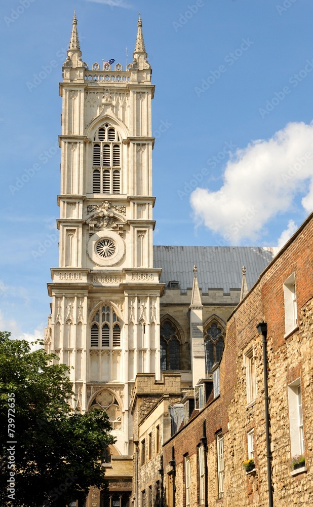 Fototapeta premium Architectural detail of Westminster Abbey in London, UK