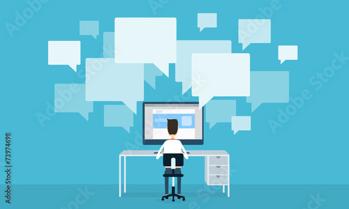 business communication online network concept