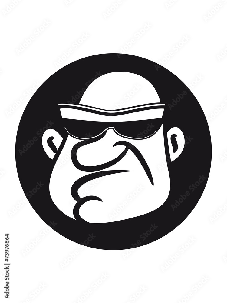 Gangster sonnenbrille glatze Bandit