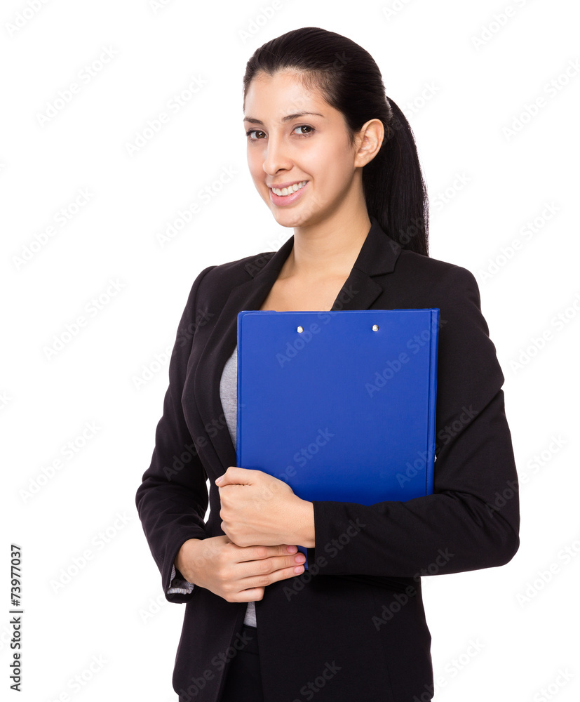 Business woman with clipboard Business woman with clipboard