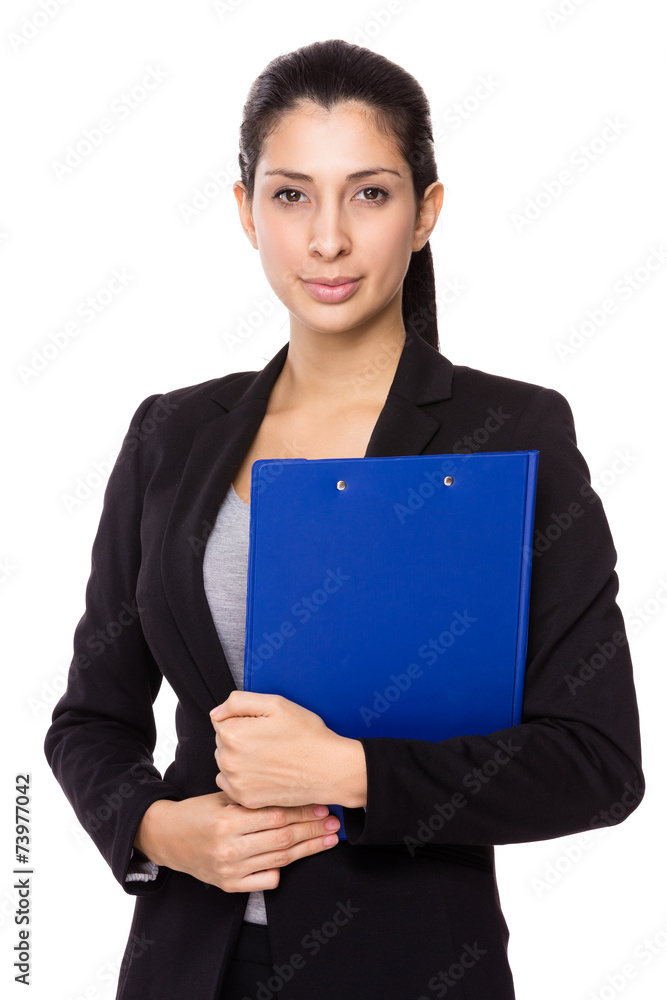 Caucasian Businesswoman with clipboard Caucasian Businesswoman with clipboard
