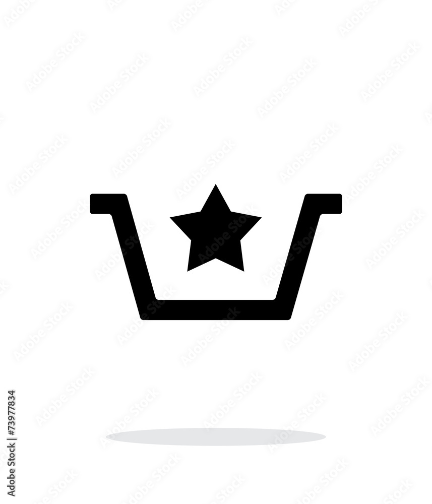 Favorites in basket simple icon on white background. Favorites in basket simple icon on white background.
