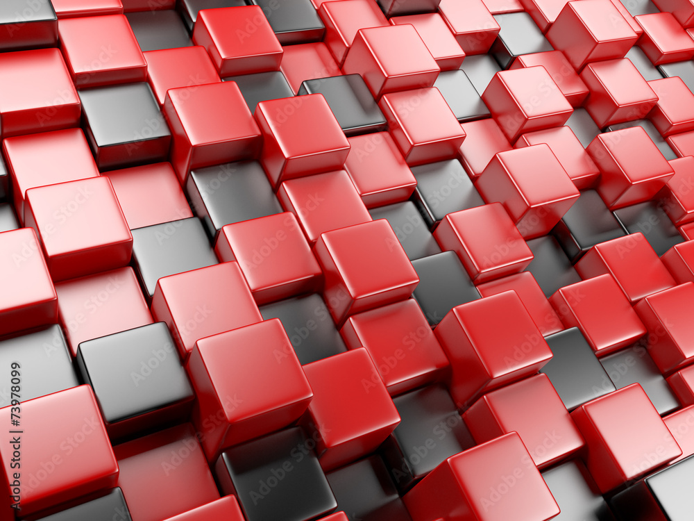 Fototapeta premium 3d abstract background of cubes