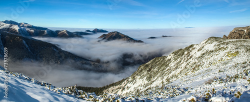 Mountains above clouds - Tatra Mountains in Poland