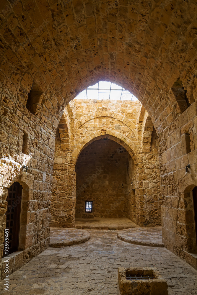Interior of Paphos Castle, Cyprus.