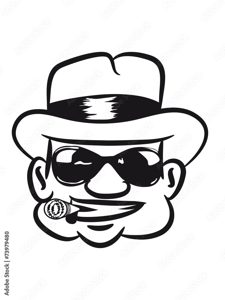 Gangster hut zigarrette sonnenbrille Gangster hut zigarrette sonnenbrille