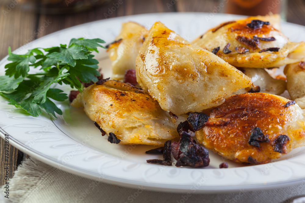 Fried dumplings with meat Fried dumplings with meat