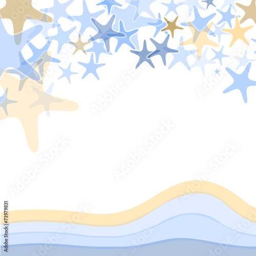 Colorful sea starfish illustration