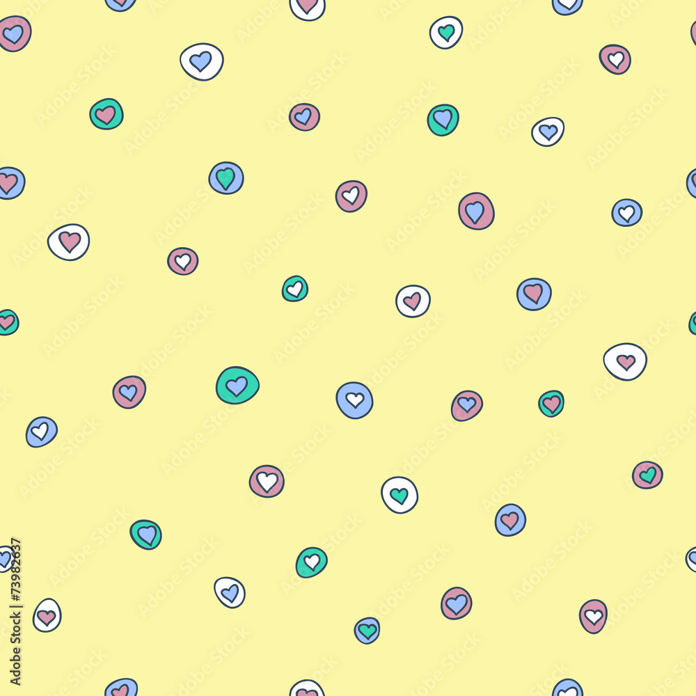 Seamless pattern with beautiful colorful hearts Seamless pattern with beautiful colorful hearts