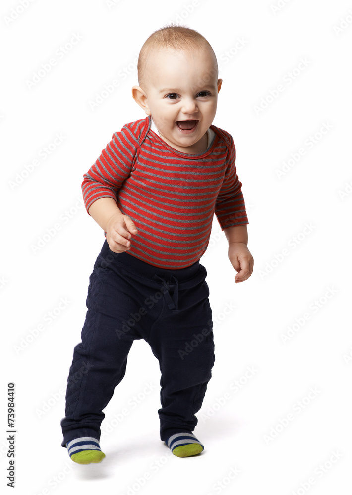 cheerful boy goes forward cheerful boy goes forward