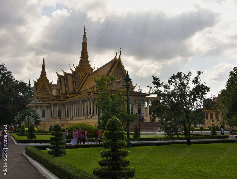 Royal palace in Phnom Penh Cambodia