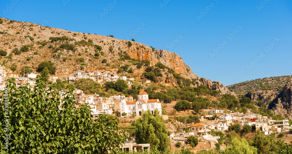 Town of Kritsa in Crete, Greece.